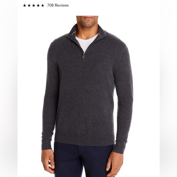 M Cashmere Quarter-Zip Sweater Bloomingdales